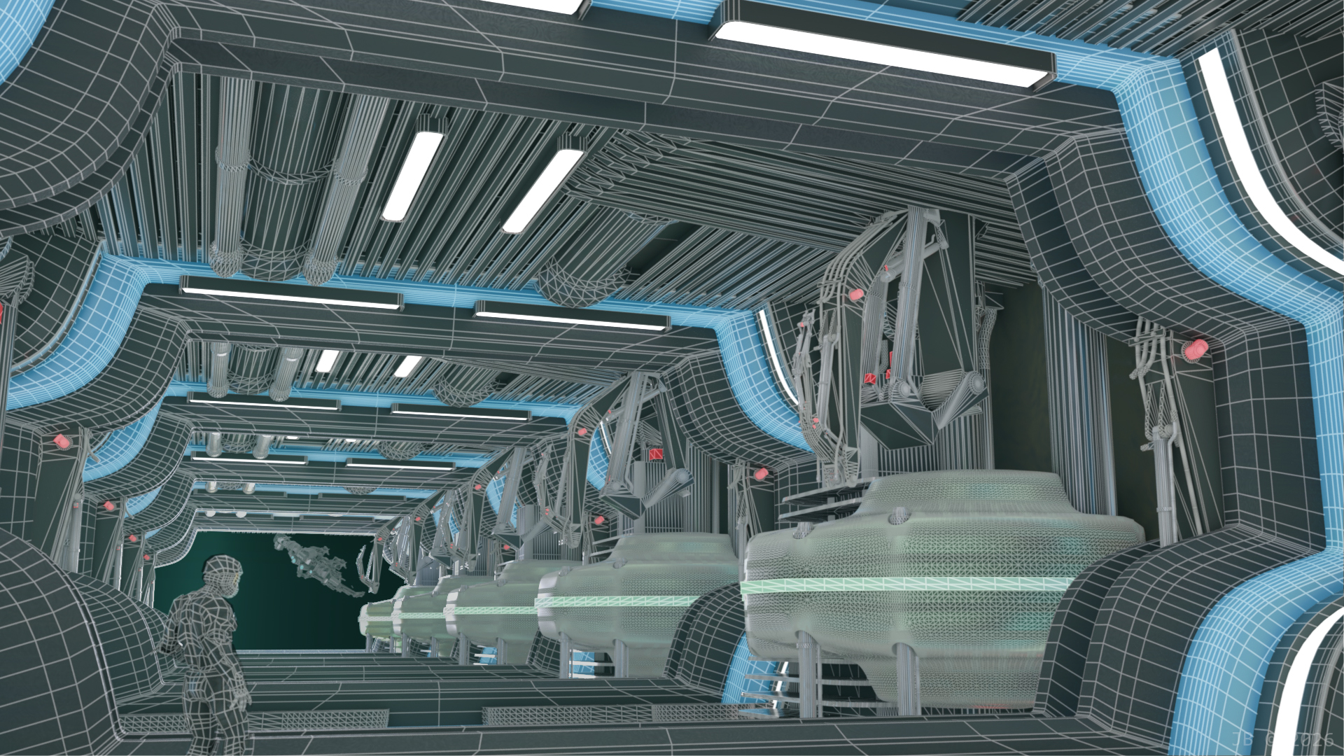 Personal_SpaceShip_Hanger_WireFrame